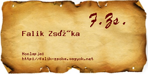 Falik Zsóka névjegykártya